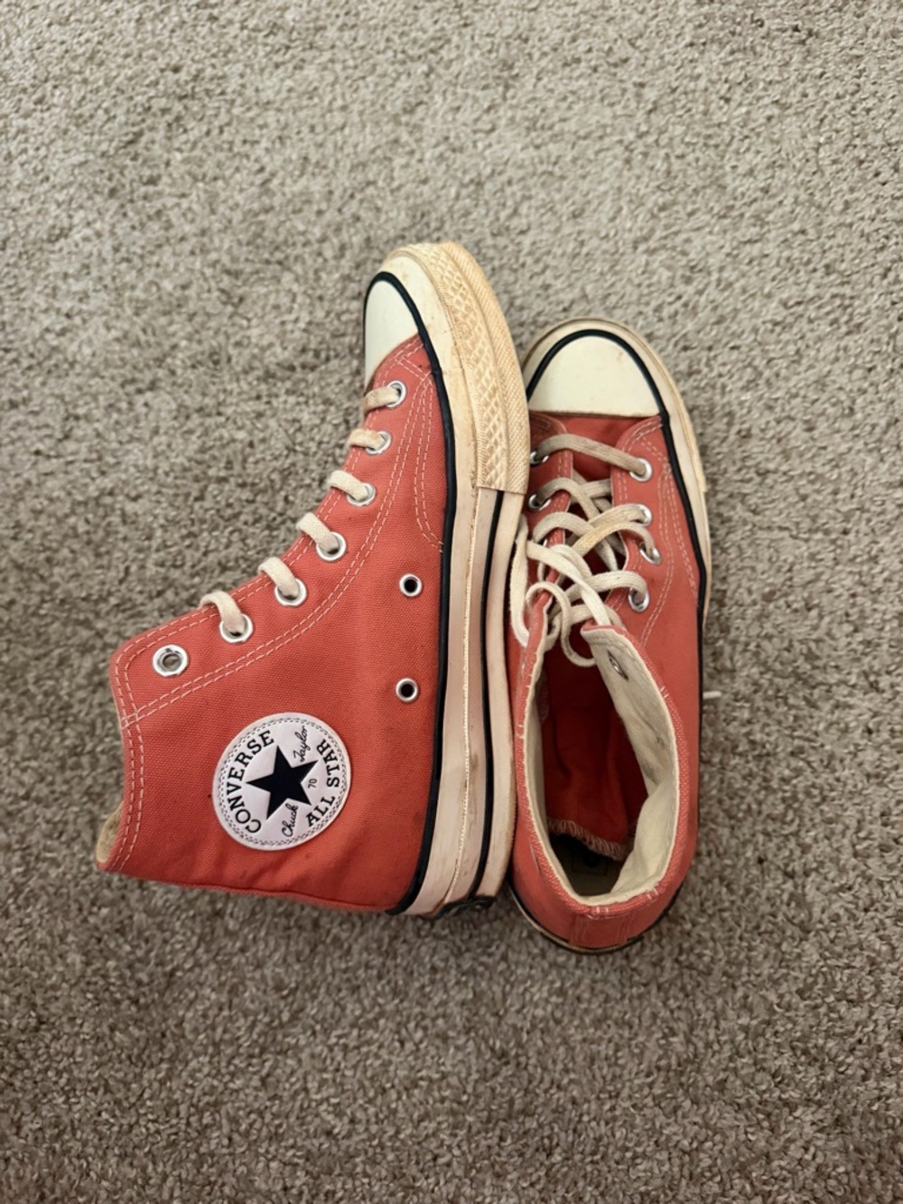 Converse Women’s High-Top Orange Sneakers